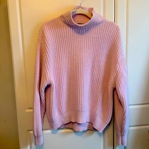Large French Connection pale lilac/pink ladies sweater.